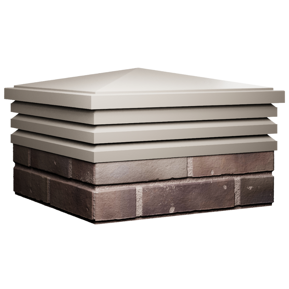 Колпак Zking Бона ХайТек Бежевый на столб 2х2 кирпича (513х513мм) в Наро-Фоминске фото