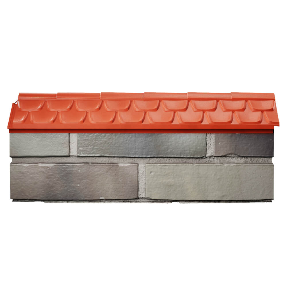 Парапет Zking Эльбрус Красный с посадкой на 0.5 кирпича (130мм) в Наро-Фоминске фото