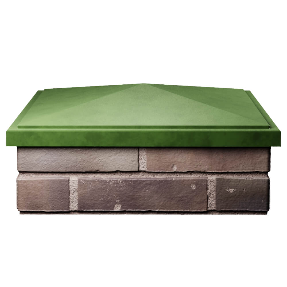 Колпак Zking БонаМоно Зеленый на столб 2х2 кирпича (515х515, 530х530мм) Наро-Фоминск фото