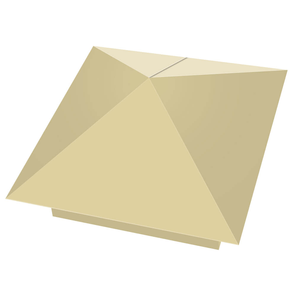 Колпак металлический 400х400мм RAL1014 Бежевый заборный Наро-Фоминск фото