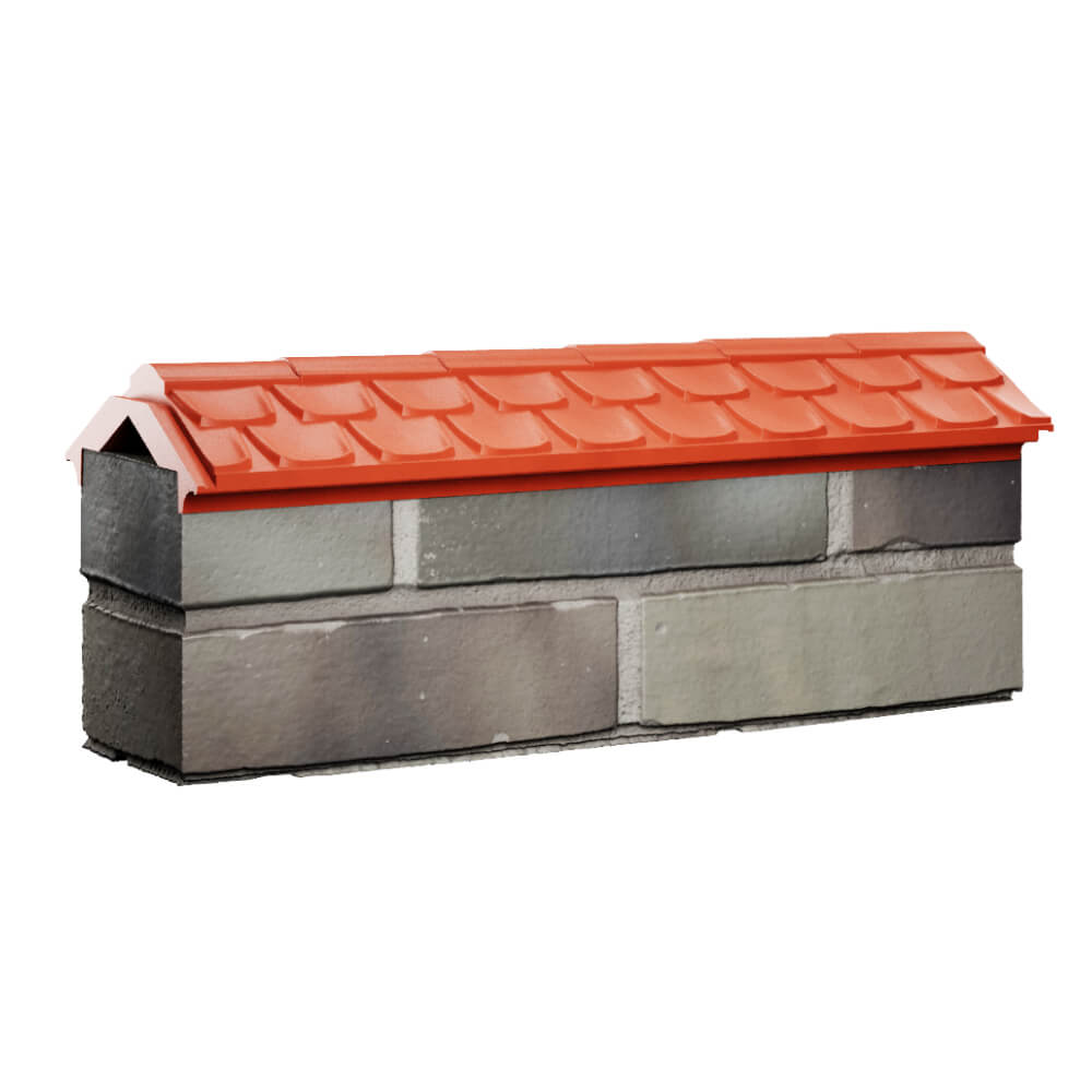 Парапет Zking Эльбрус Красный с посадкой на 0.5 кирпича (130мм) Наро-Фоминск фото