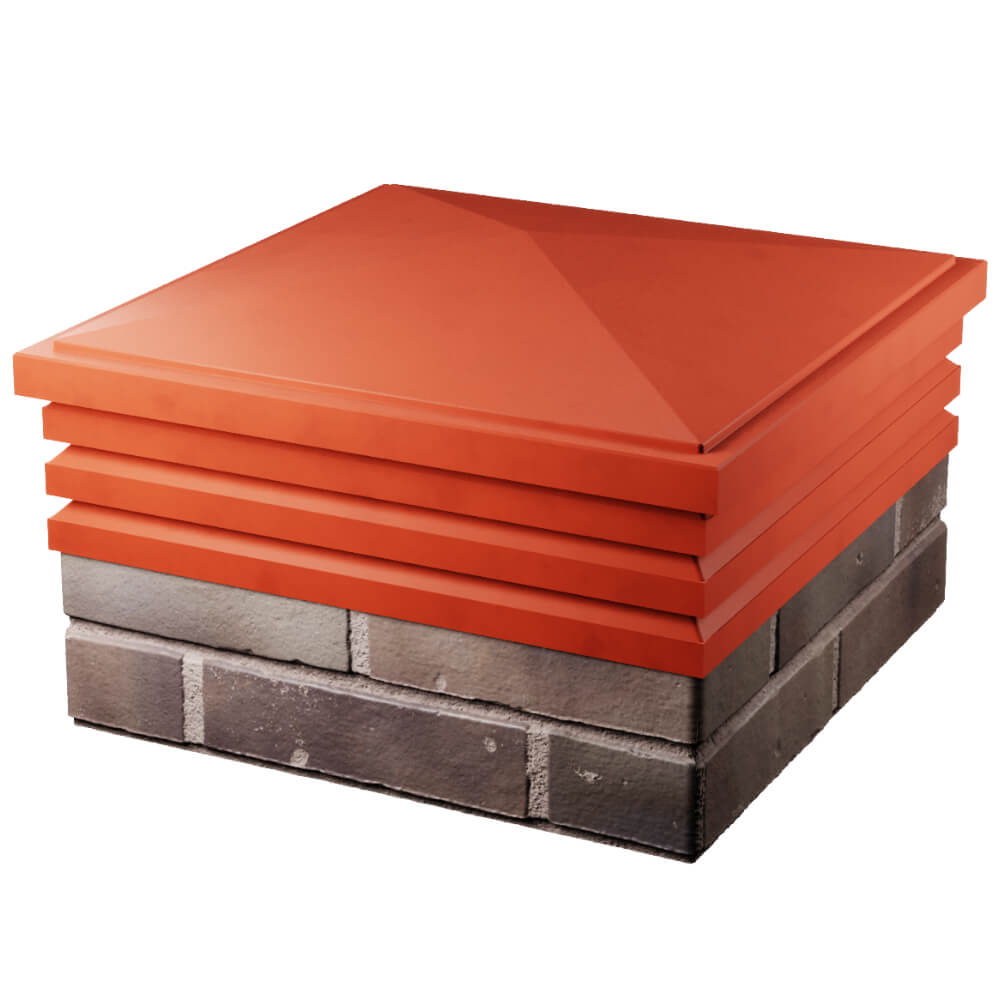 Колпак Zking Бона ХайТек Красный на столб 2х2 кирпича (513х513мм) в Наро-Фоминске фото