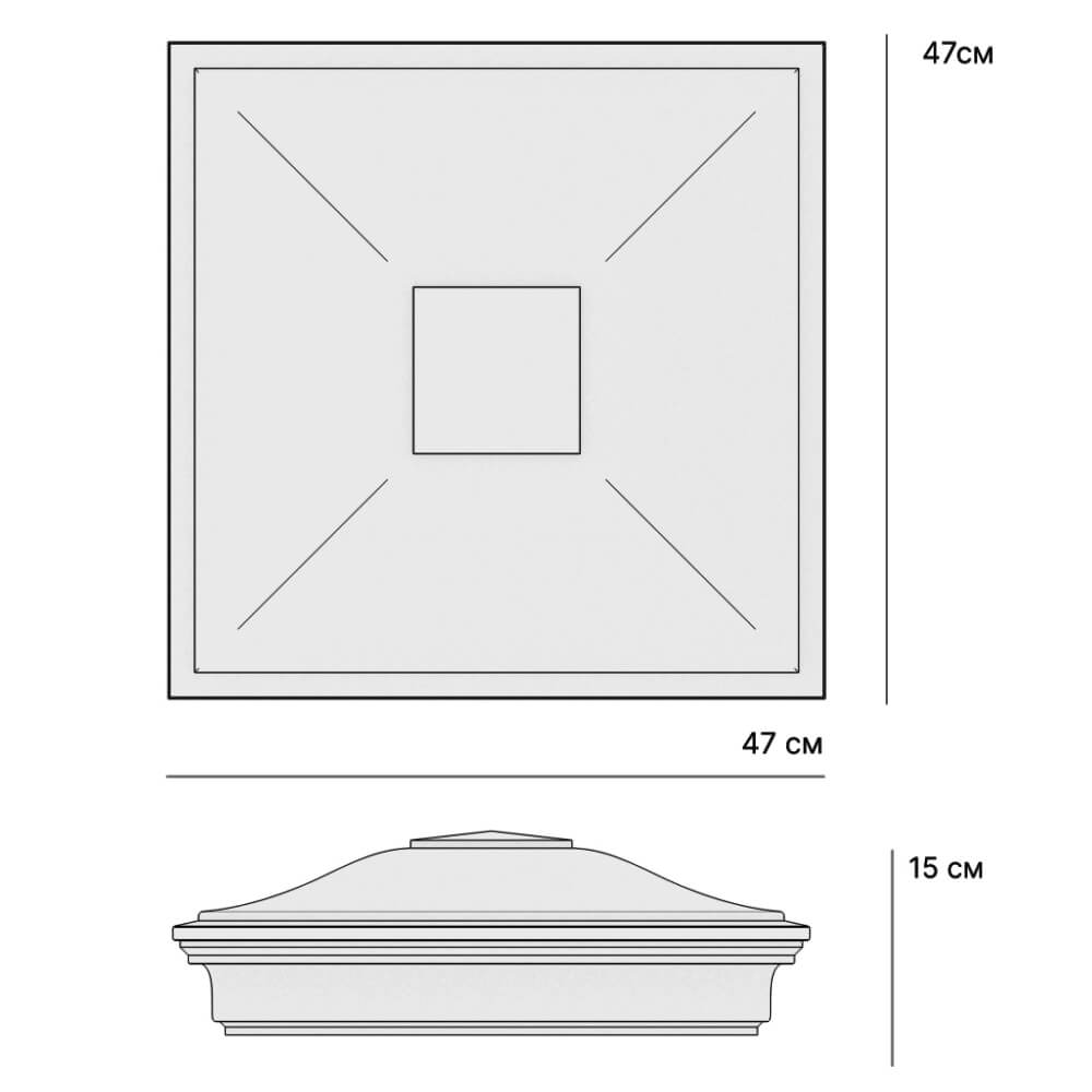 Колпак Zking Монблан Коричневый на столб 1.5х1.5 кирпича (385х385мм) в Наро-Фоминске фото