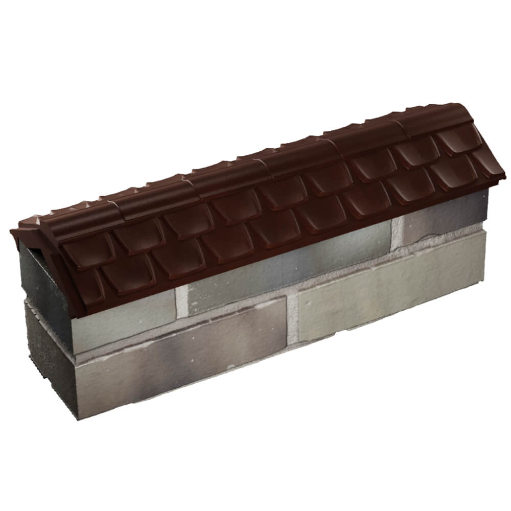 Парапет Zking Эльбрус Коричневый с посадкой на 0.5 кирпича (130мм) в Наро-Фоминске фото