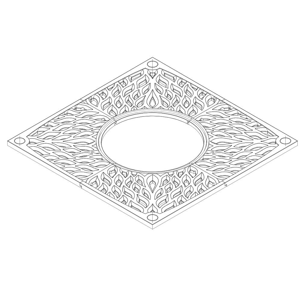 Приствольная решетка для дерева ZKING CRUST 2х2м Черная в Наро-Фоминске фото