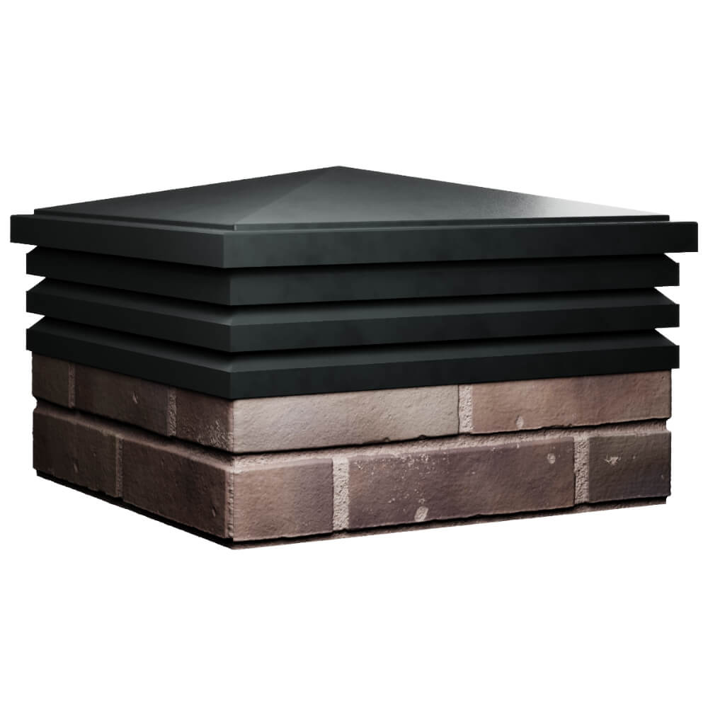 Колпак Zking Бона ХайТек Черный на столб 2х2 кирпича (513х513мм) в Наро-Фоминске фото