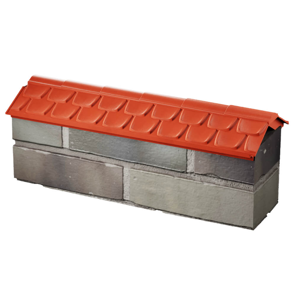 Парапет Zking Эльбрус Красный с посадкой на 0.5 кирпича (130мм) в Наро-Фоминске фото