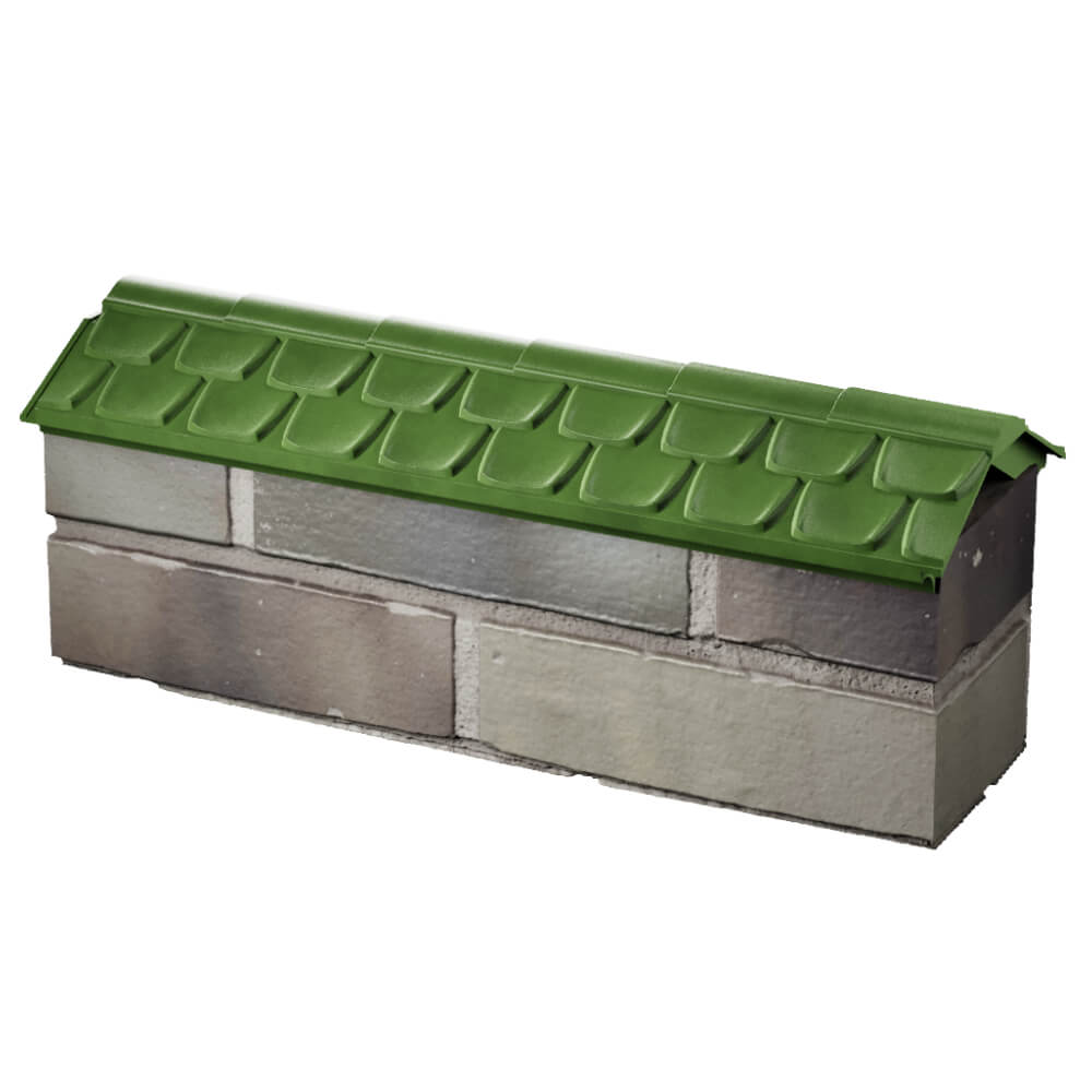 Парапет Zking Эльбрус Зеленый с посадкой на 0.5 кирпича (130мм) в Наро-Фоминске фото