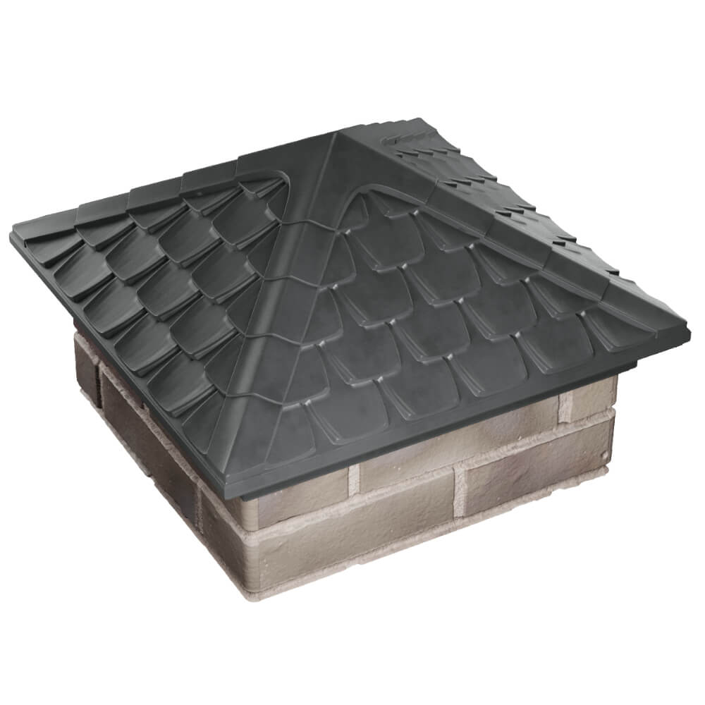 Колпак Zking Эльбрус Серый на столб 1.5х1.5 кирпича (385х385мм) в Наро-Фоминске фото