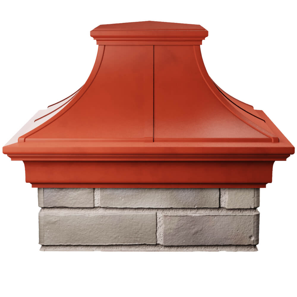 Колпак Zking Монблан Премиум Красный на столб 1.5х1.5 кирпича (385х385мм) Наро-Фоминск фото