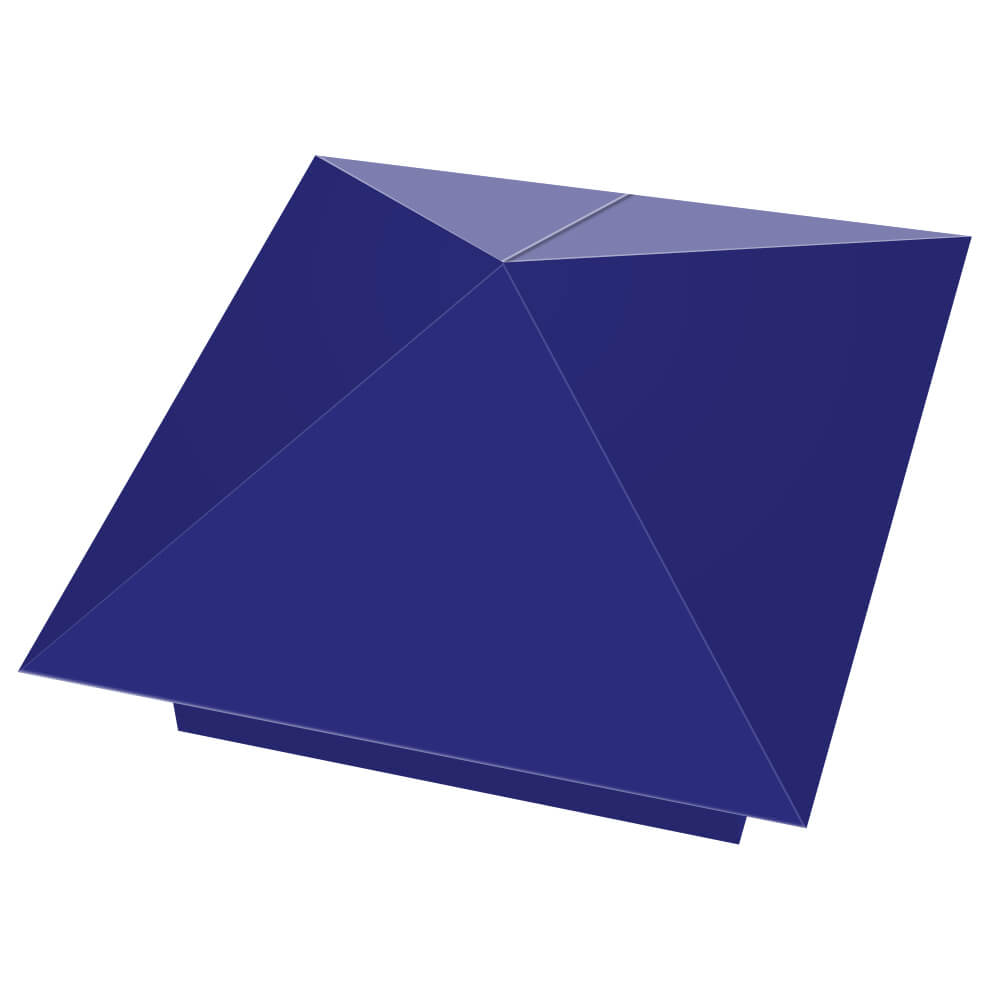 Колпак металлический 400х400мм RAL5002 Синий Ультрамарин заборный Наро-Фоминск фото