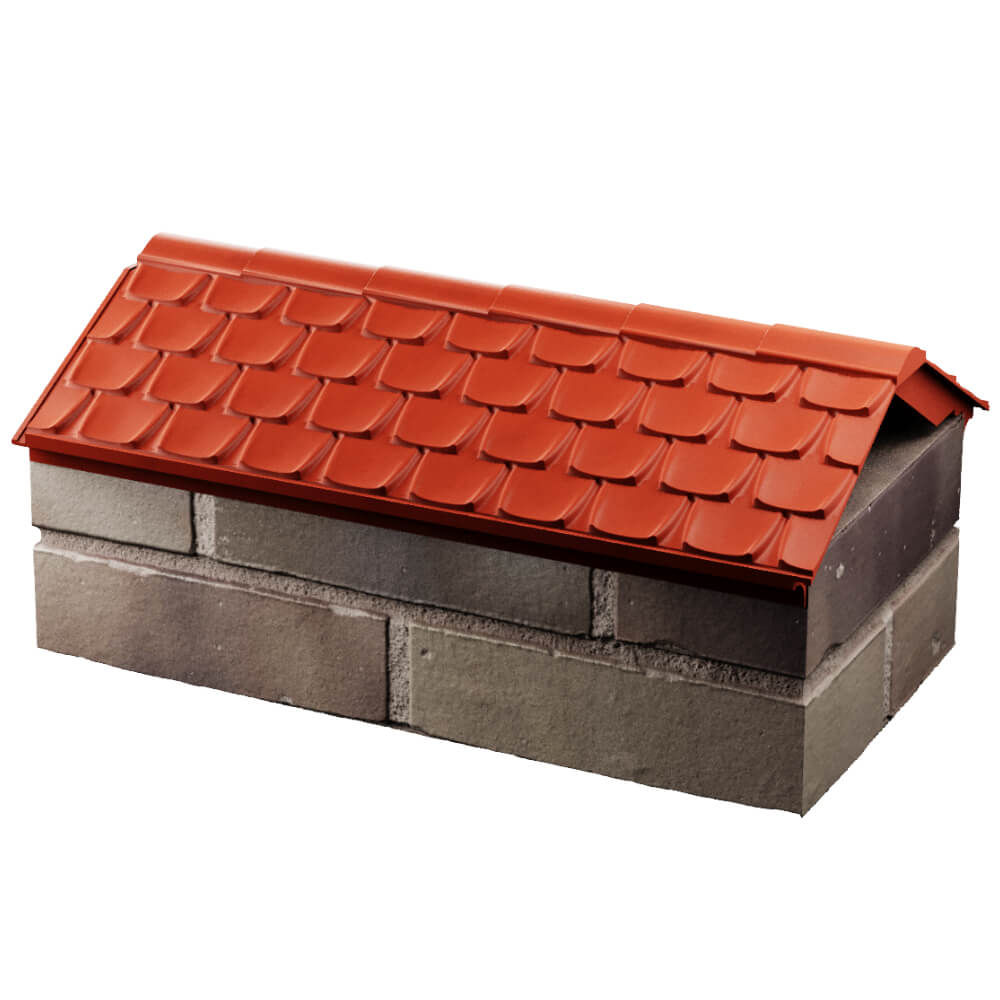 Парапет Zking Эльбрус Красный с посадкой на 1 кирпич (255мм) в Наро-Фоминске фото