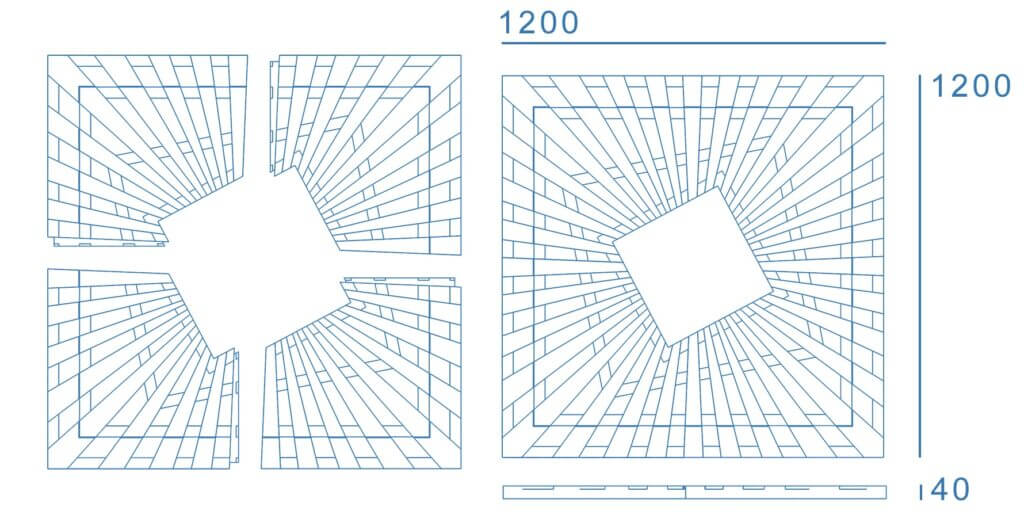 Приствольная решетка для дерева ZKING ATMOSPHERE 1.2х1.2м Коричневая в Наро-Фоминске фото