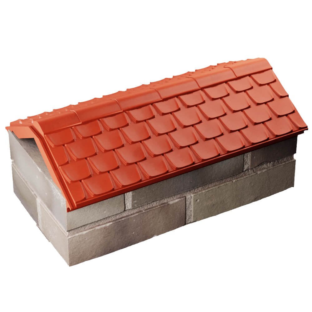 Парапет Zking Эльбрус Красный с посадкой на 1 кирпич (255мм) в Наро-Фоминске фото