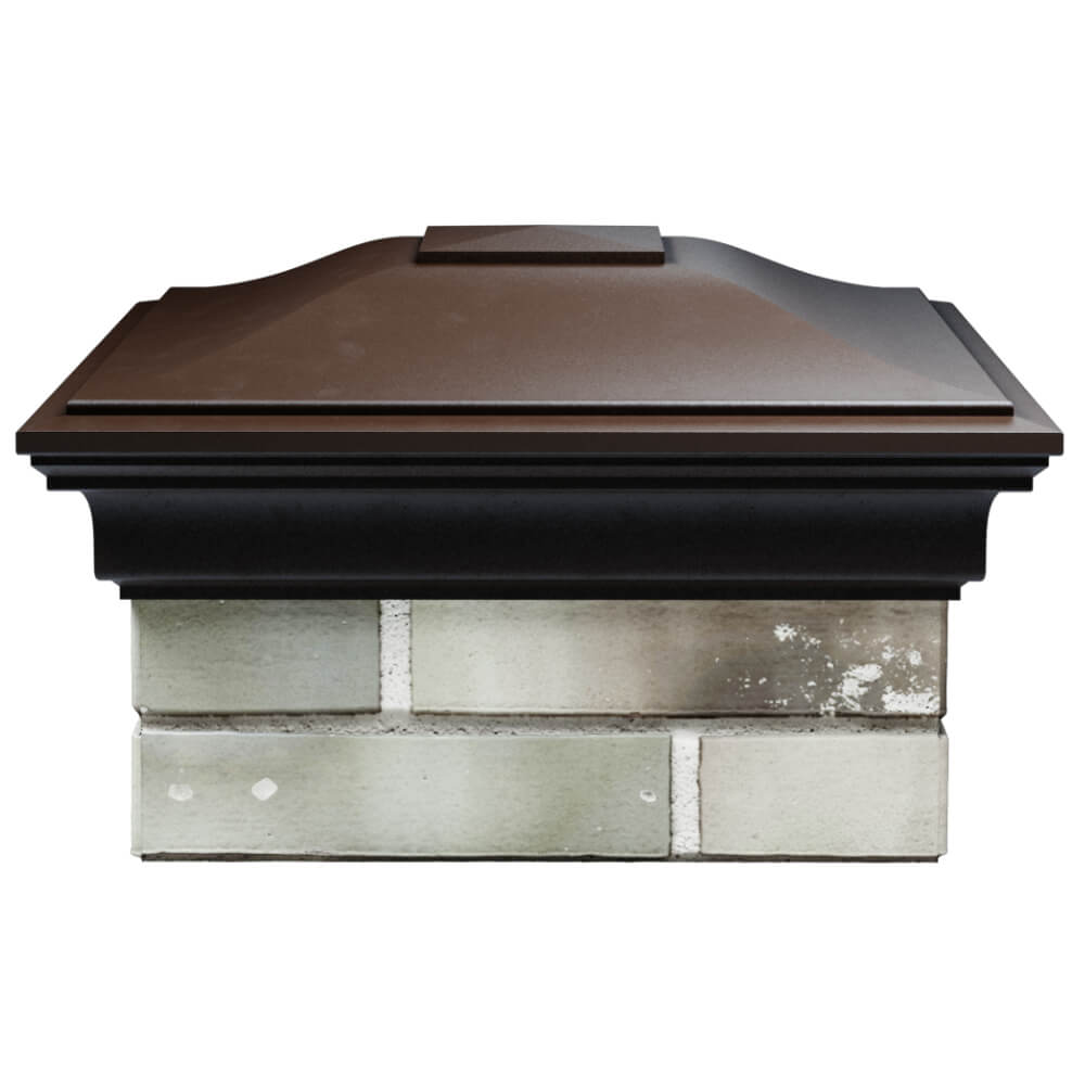 Колпак Zking Монблан Коричневый на столб 1.5х1.5 кирпича (385х385мм) Наро-Фоминск фото