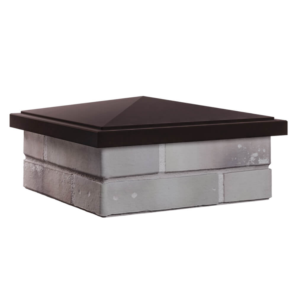 Колпак Zking БонаМоно Коричневый на столб 1.5х1.5 кирпича (385х385, 400х400мм) в Наро-Фоминске фото