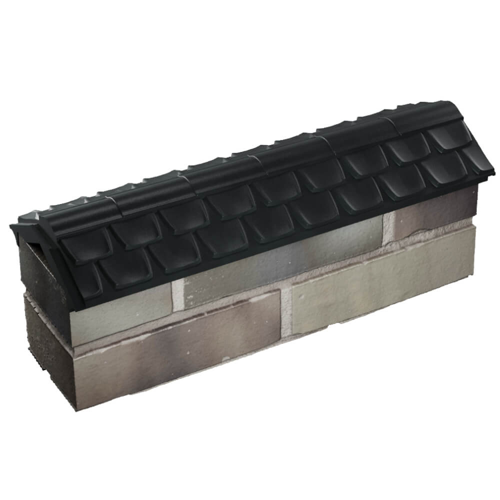 Парапет Zking Эльбрус Черный с посадкой на 0.5 кирпича (130мм) в Наро-Фоминске фото