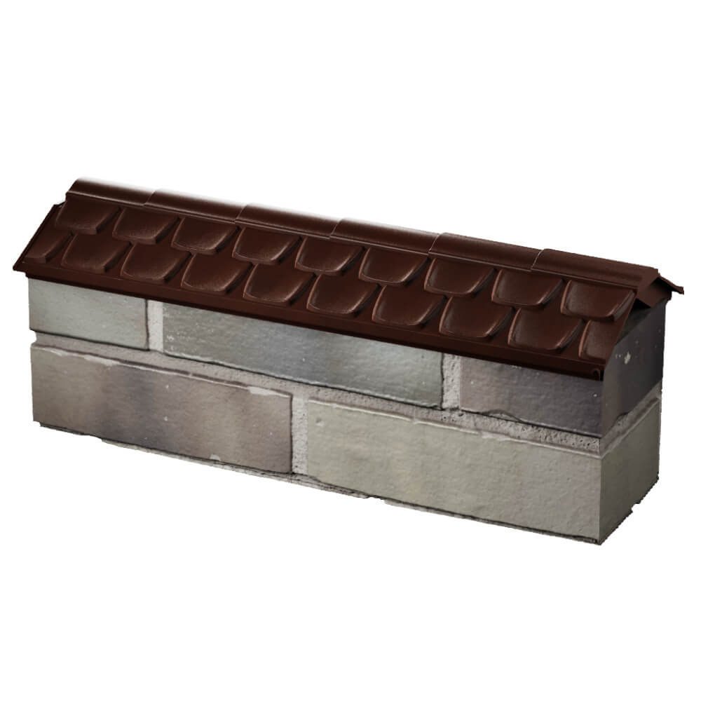 Парапет Zking Эльбрус Коричневый с посадкой на 0.5 кирпича (130мм) в Наро-Фоминске фото