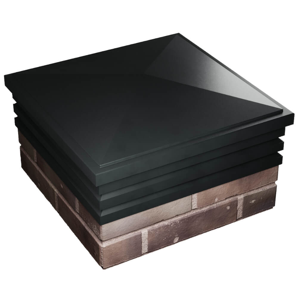 Колпак Zking Бона ХайТек Черный на столб 2х2 кирпича (513х513мм) в Наро-Фоминске фото