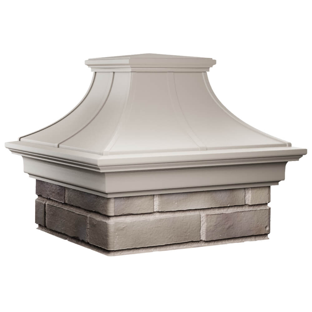 Колпак Zking Монблан Премиум Бежевый на столб 1.5х1.5 кирпича (385х385мм) в Наро-Фоминске фото