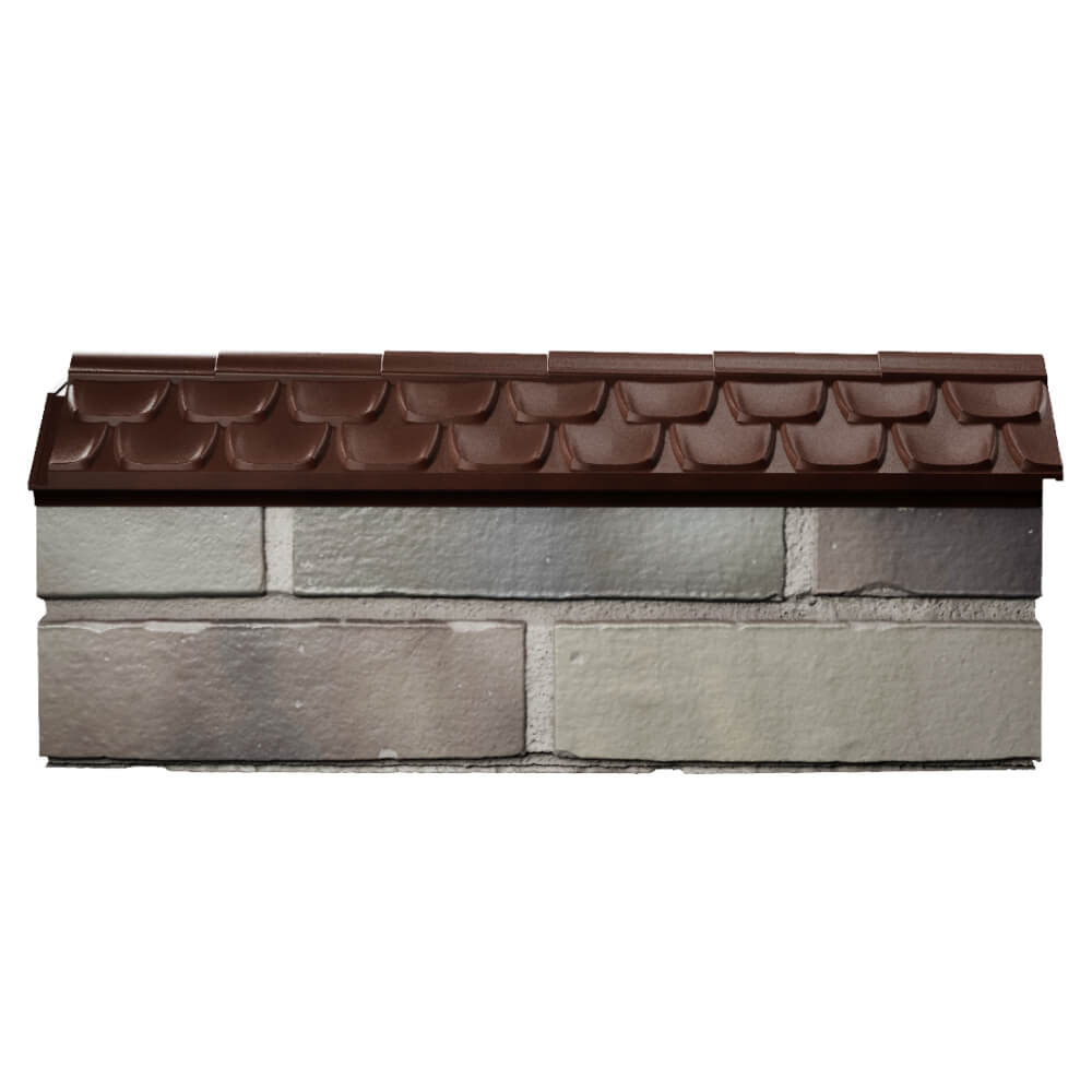 Парапет Zking Эльбрус Коричневый с посадкой на 0.5 кирпича (130мм) в Наро-Фоминске фото