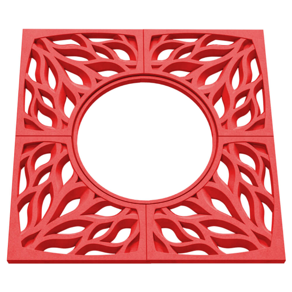 Приствольная решетка для дерева ZKING CRUST 1.2х1.2м Красная в Наро-Фоминске фото