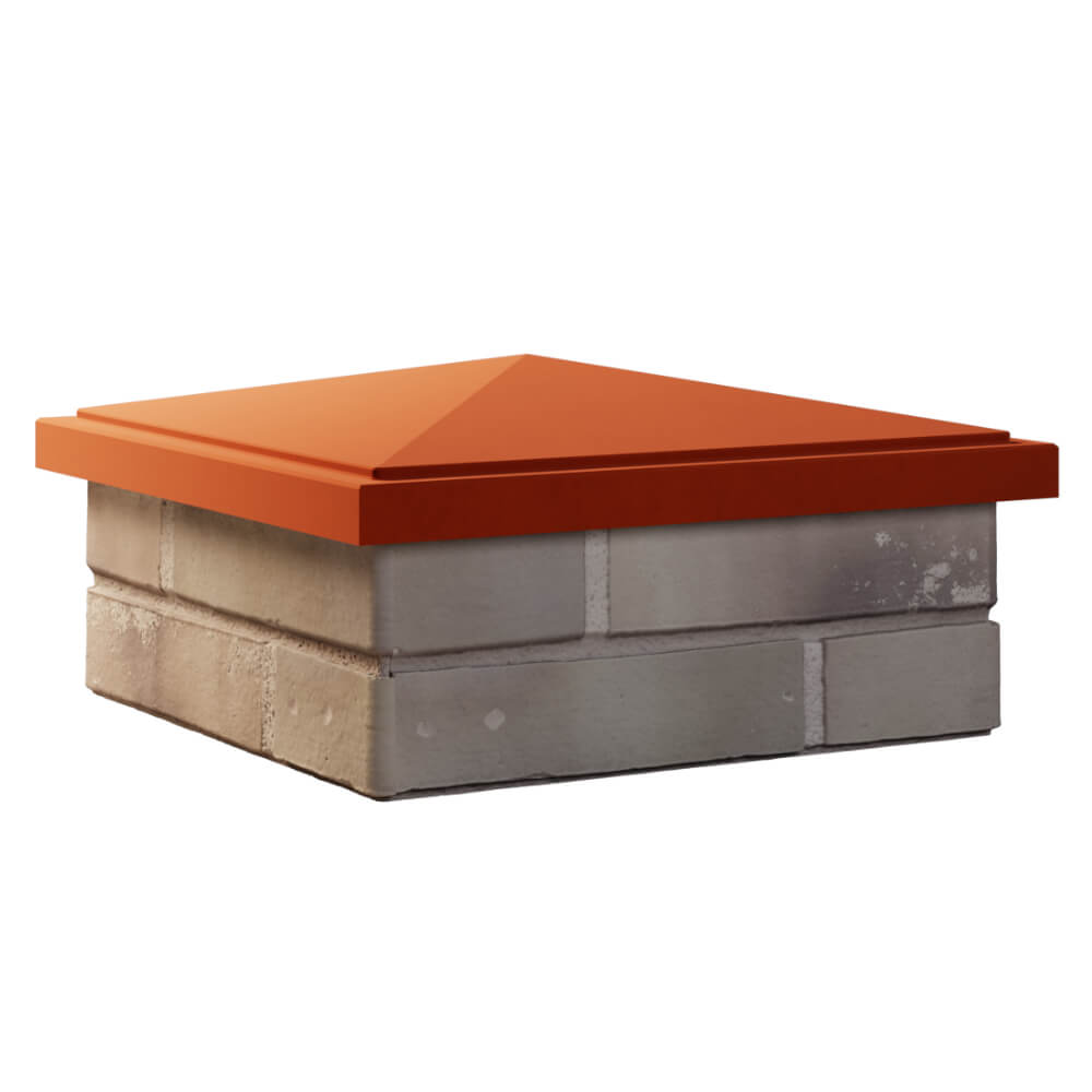 Колпак Zking БонаМоно Красный на столб 1.5х1.5 кирпича (385х385, 400х400мм) в Наро-Фоминске фото