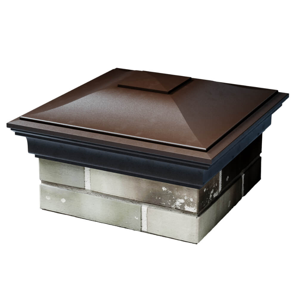 Колпак Zking Монблан Коричневый на столб 1.5х1.5 кирпича (385х385мм) в Наро-Фоминске фото