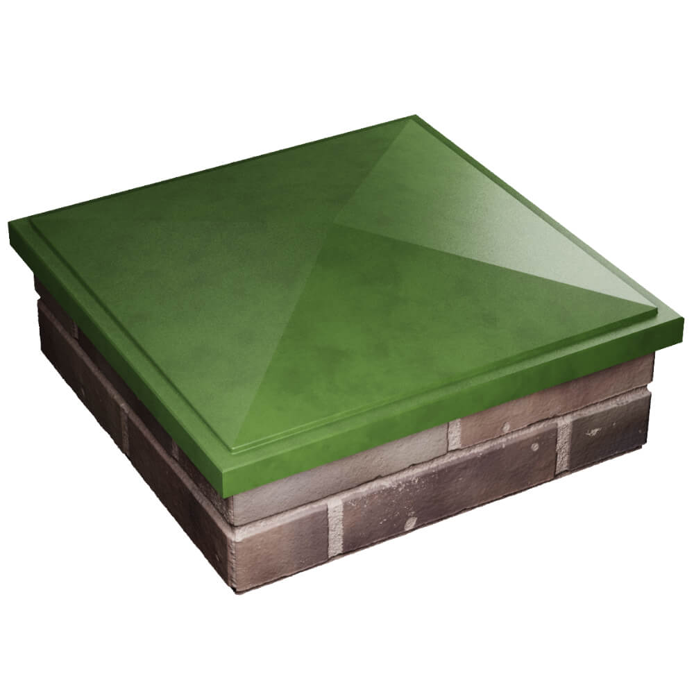 Колпак Zking БонаМоно Зеленый на столб 2х2 кирпича (515х515, 530х530мм) в Наро-Фоминске фото