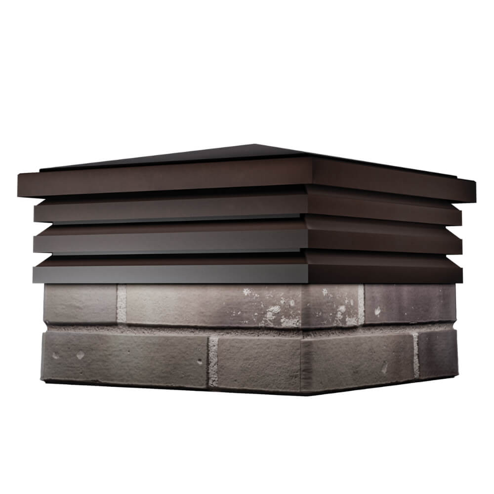 Колпак Zking Бона ХайТек Коричневый на столб 1.5х1.5 кирпича (385х385мм) в Наро-Фоминске фото