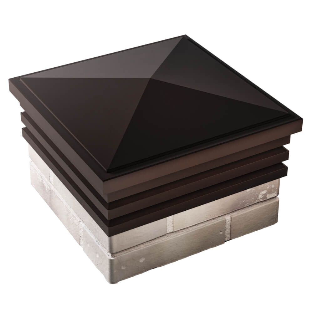 Колпак Zking Бона ХайТек Коричневый на столб 1.5х1.5 кирпича (385х385мм) в Наро-Фоминске фото