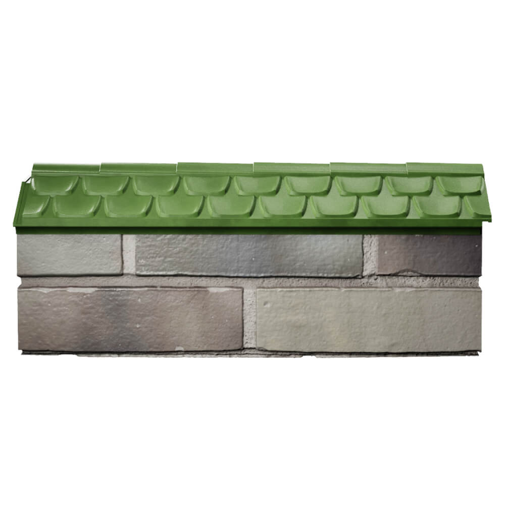 Парапет Zking Эльбрус Зеленый с посадкой на 0.5 кирпича (130мм) в Наро-Фоминске фото