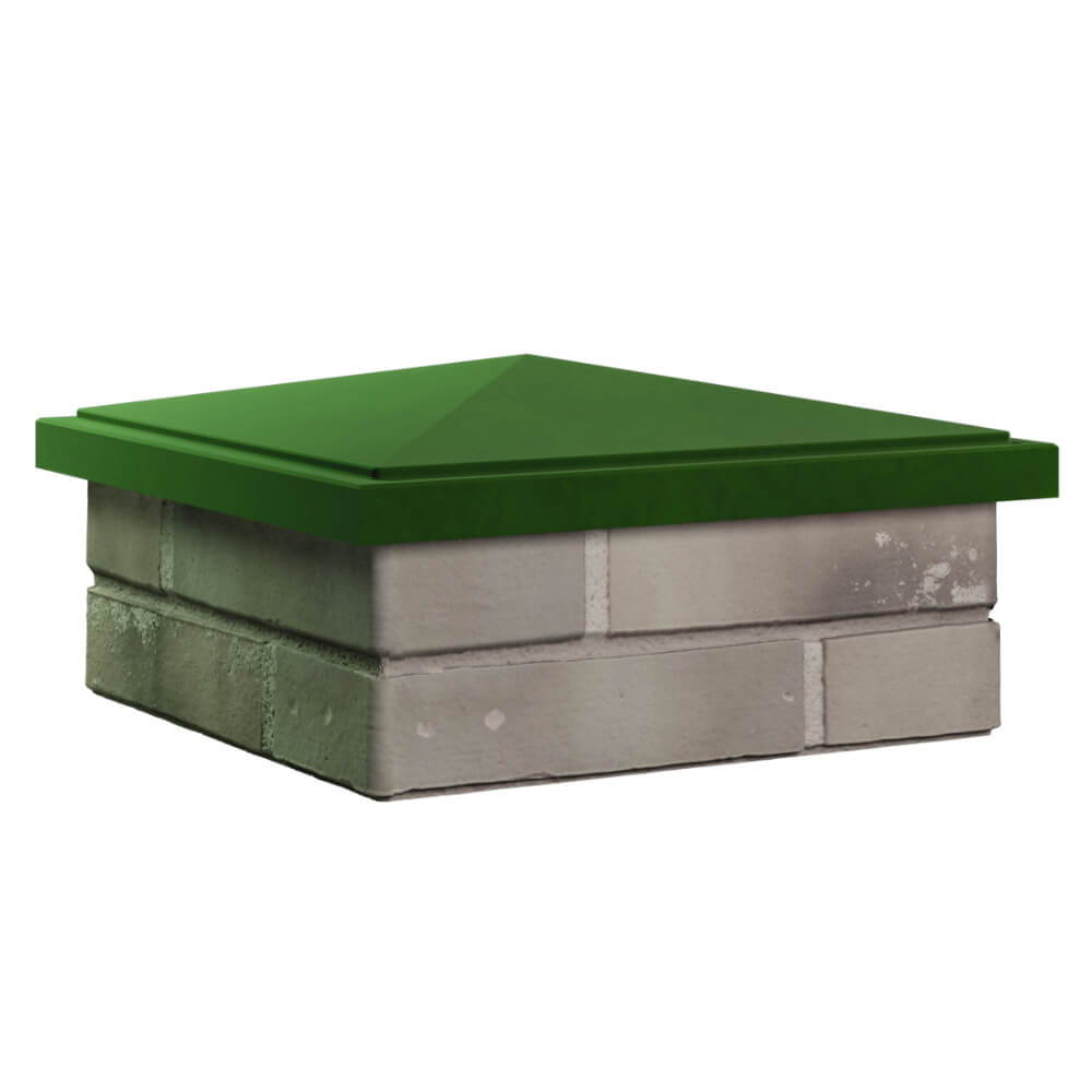 Колпак Zking БонаМоно Зеленый на столб 1.5х1.5 кирпича (385х385, 400х400мм) в Наро-Фоминске фото