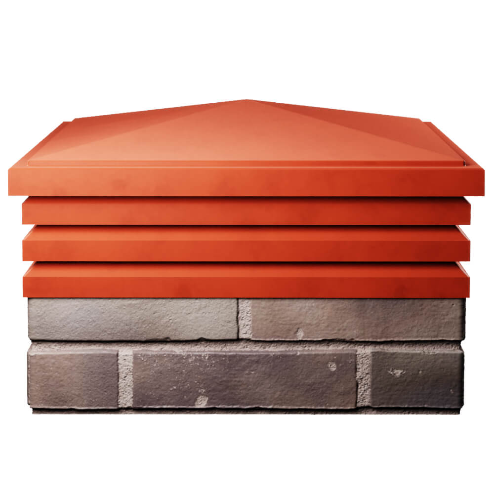 Колпак Zking Бона ХайТек Красный на столб 2х2 кирпича (513х513мм) Наро-Фоминск фото