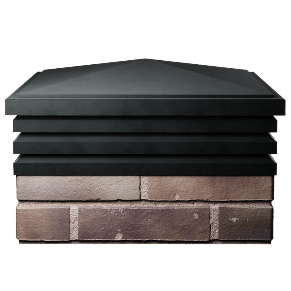 Колпак Zking Бона ХайТек Черный на столб 2х2 кирпича (513х513мм) Наро-Фоминск фото