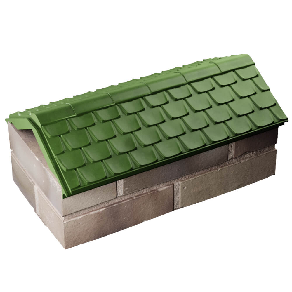 Парапет Zking Эльбрус Зеленый с посадкой на 1 кирпич (255мм) в Наро-Фоминске фото