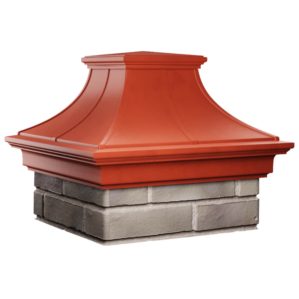 Колпак Zking Монблан Премиум Красный на столб 1.5х1.5 кирпича (385х385мм) в Наро-Фоминске фото