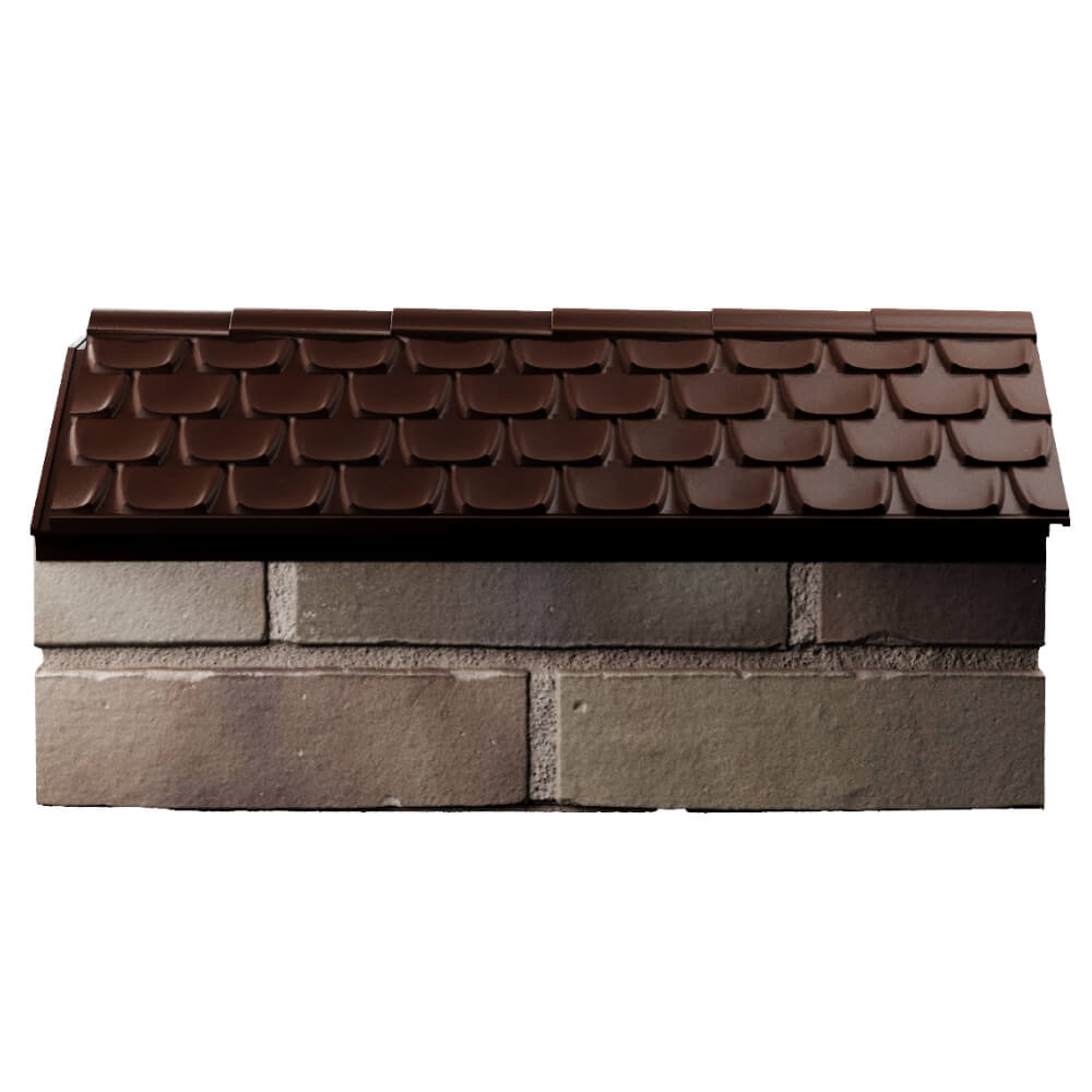 Парапет Zking Эльбрус Коричневый с посадкой на 1 кирпич (255мм) в Наро-Фоминске фото