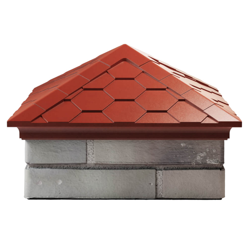 Колпак Zking Эверест Красный на столб 1.5х1.5 кирпича (390х390мм) Наро-Фоминск фото