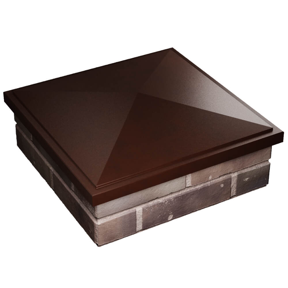 Колпак Zking БонаМоно Коричневый на столб 2х2 кирпича (515х515, 530х530мм) в Наро-Фоминске фото