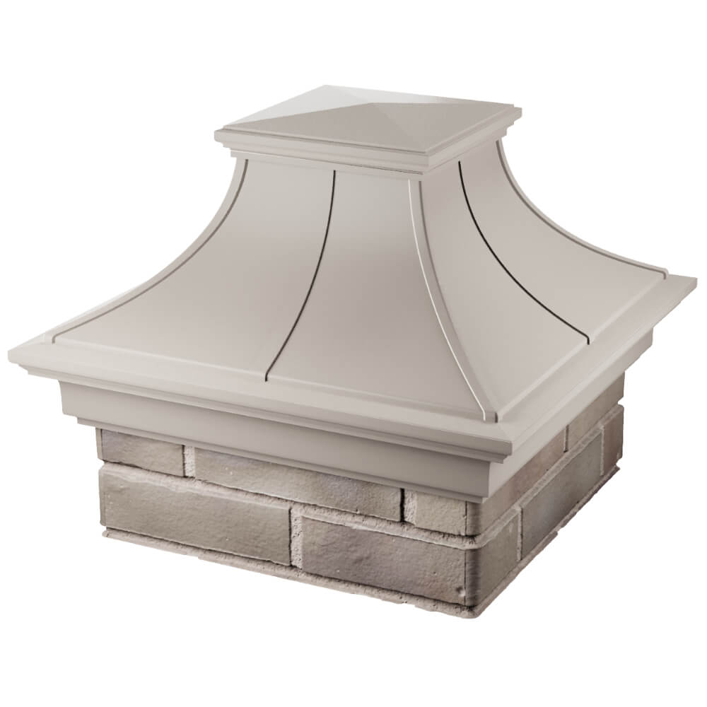 Колпак Zking Монблан Премиум Бежевый на столб 1.5х1.5 кирпича (385х385мм) в Наро-Фоминске фото