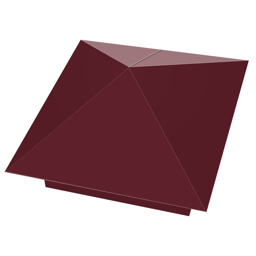 Колпак металлический 390х390мм RAL3005 Красное Вино заборный Наро-Фоминск фото