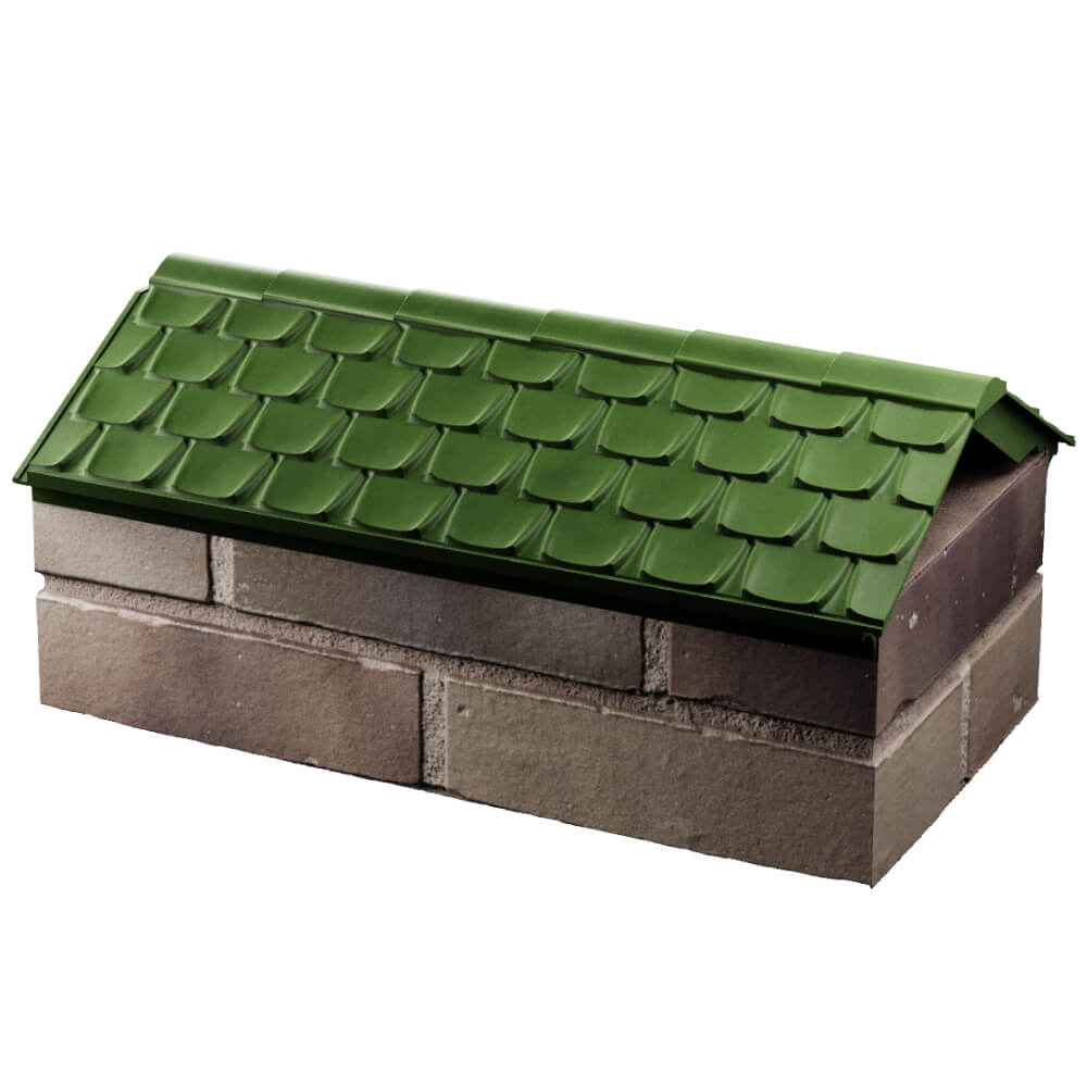 Парапет Zking Эльбрус Зеленый с посадкой на 1 кирпич (255мм) в Наро-Фоминске фото