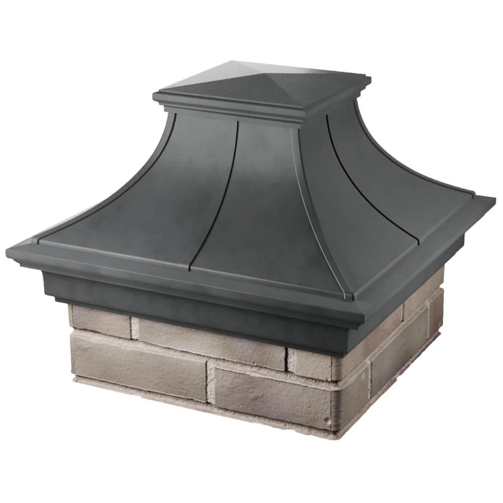 Колпак Zking Монблан Премиум Серый на столб 1.5х1.5 кирпича (385х385мм) в Наро-Фоминске фото