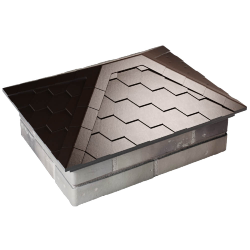 Колпак Zking Эверест Коричневый на столб 2х1.5 кирпича (520х390мм) Наро-Фоминск фото