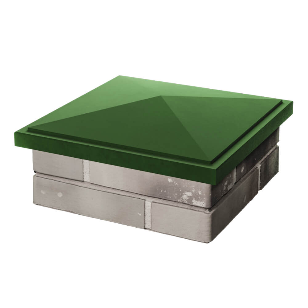 Колпак Zking БонаМоно Зеленый на столб 1.5х1.5 кирпича (385х385, 400х400мм) в Наро-Фоминске фото