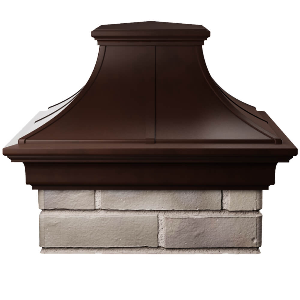 Колпак Zking Монблан Премиум Коричневый на столб 1.5х1.5 кирпича (385х385мм) Наро-Фоминск фото