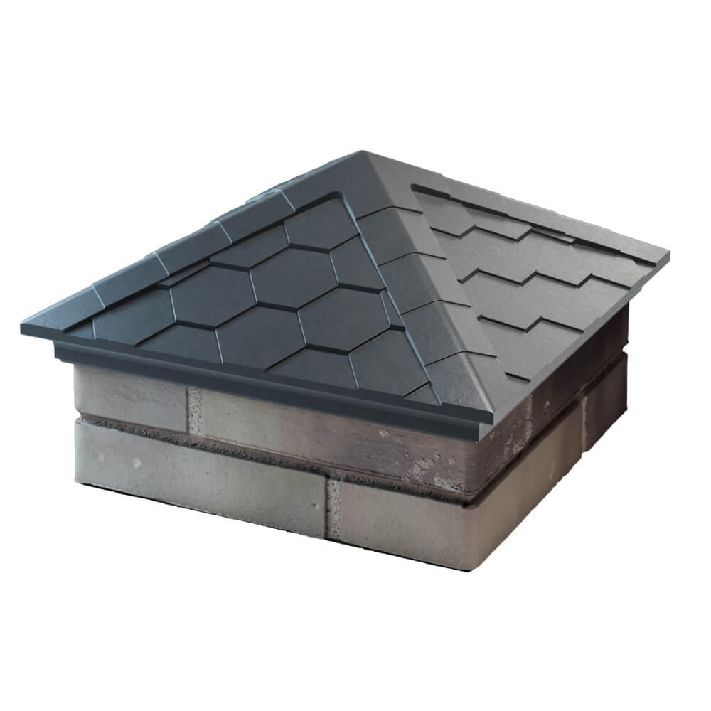 Колпак Zking Эверест Серый на столб 1.5х1.5 кирпича (390х390мм) в Наро-Фоминске фото