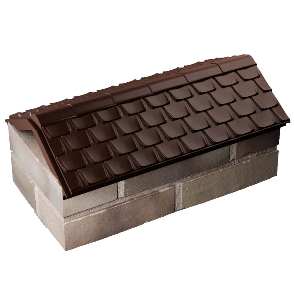Парапет Zking Эльбрус Коричневый с посадкой на 1 кирпич (255мм) в Наро-Фоминске фото
