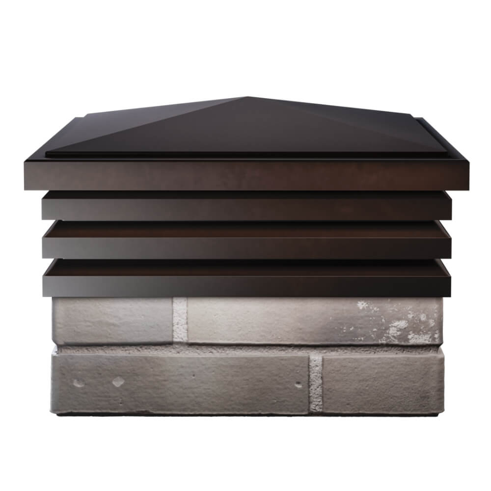 Колпак Zking Бона ХайТек Коричневый на столб 1.5х1.5 кирпича (385х385мм) Наро-Фоминск фото